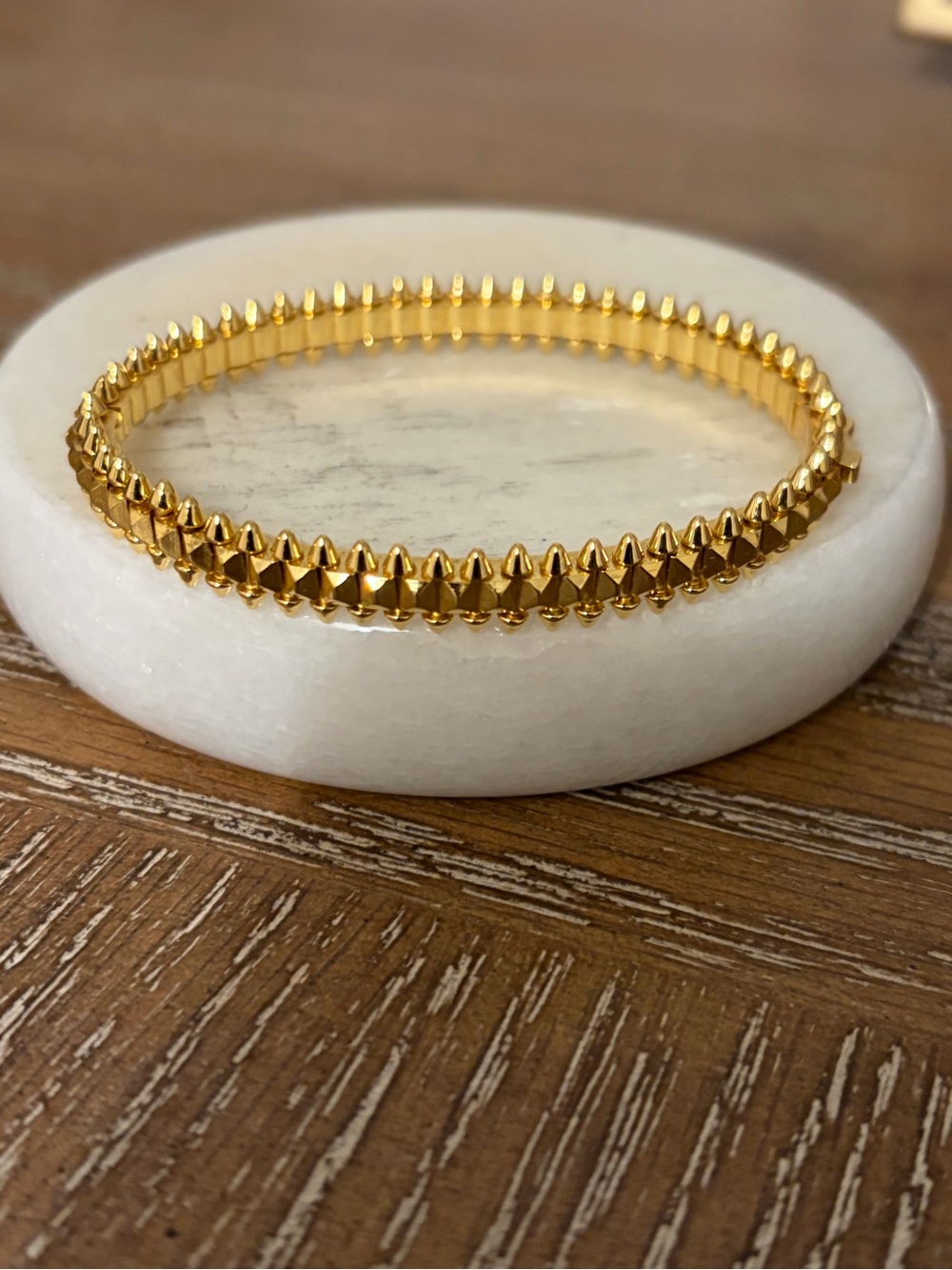 Gold Spike-Detail Bracelet